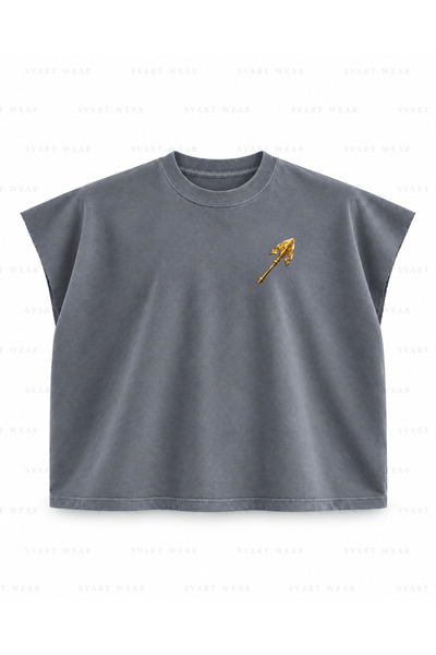SVART WEAR تي شيرت JoJo Rohan Kishibe مطبوع عليه صورة مطبوعة بدون أكمام - أنث...