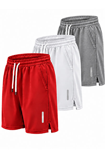 Karatopak 3-Piece Breathable Fabric Fitness Tennis Sports Shorts