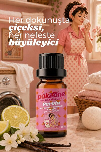 Pakzone Çamaşır Parfümü Difüzör Buhurdanlık Esansı Pervin 15 ml