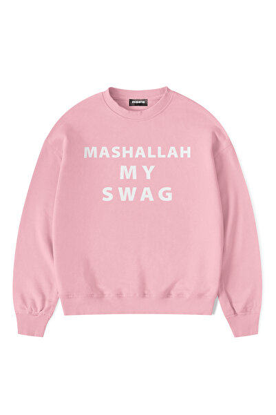 ROPE COUTURE Mashallah My Swag Printed Oversize Crew Neck Unisex Sweatshirt