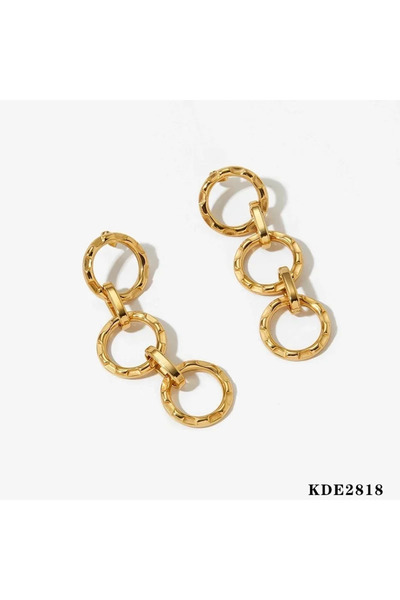 Peach Jewelry Σκουλαρίκια Μοντέρνα Μονόχρωμα Χρυσά από Ανοξείδωτο Ατσάλι 316,...
