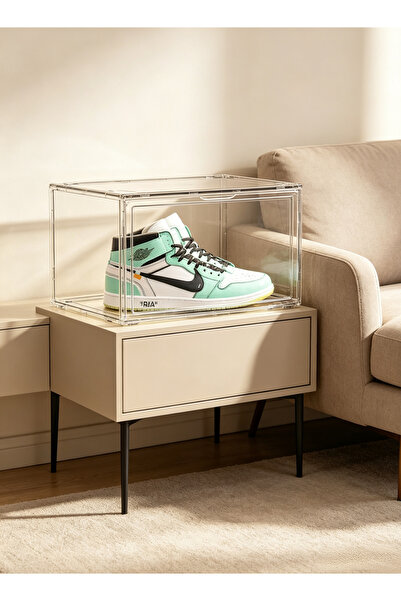 Generic Installation-free multi-layer shoe storage box - transparent visible ...
