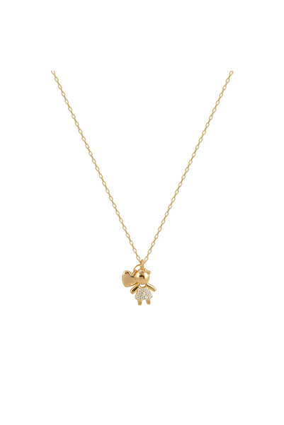Peach Jewelry Κολιέ για κορίτσι από επιχρυσωμένο ασήμι 925