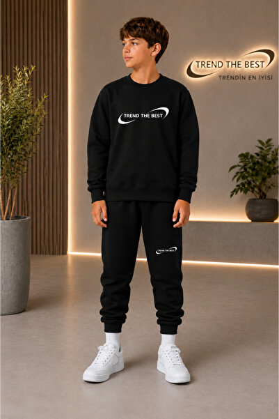TREND THE BEST Trendin En İyisi Trening negru unisex pentru iarnă, pentru fet...