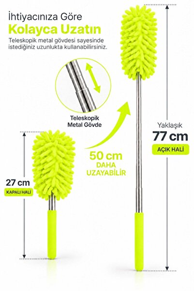 omilife Mikrofiber Makarna Mop Toz Alma Paspası Tüy Toplayıcı Çok Amaçlı Temizlik Mopu