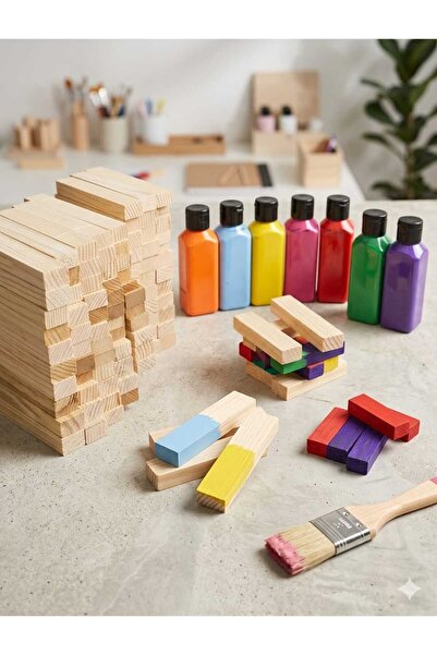 Ahşap Blok Seti 1x2x10 (50 Adet)