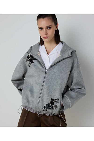 Machka ÇİÇEK MODÜL İŞLEMELİ SWEATSHIRT