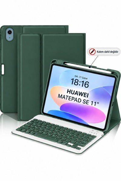 Alstrap Huawei MatePad Se 11 Inc Uyumlu Klavyeli Tablet Kılıfı Manyetik Bluet...