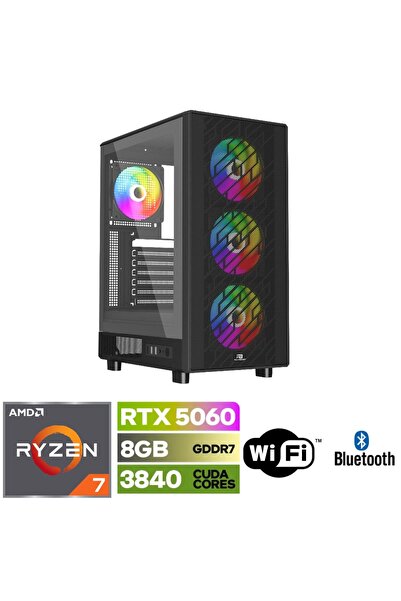 ASUS ŞAFAK-GAMİNG PC AMD Ryzen 7 5700 32GB RAM RTX 5060 8GB 500GB M.2 SSD 600...