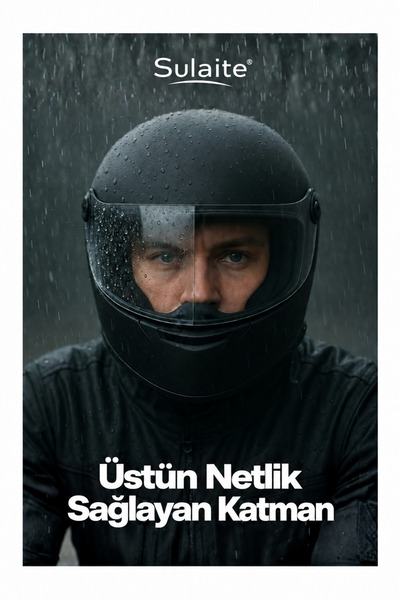 SULAITE Kask Vizör Yağmur Kaydırıcı Hidrofobik Koruma Filmi Nano Su İtici Kap...