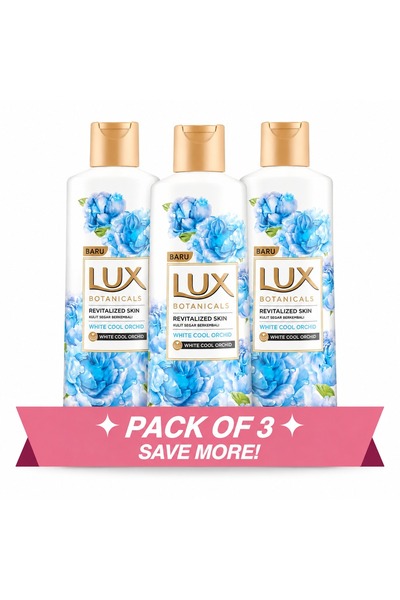 LUX Blue Peony Body Wash, 3 x 250ml