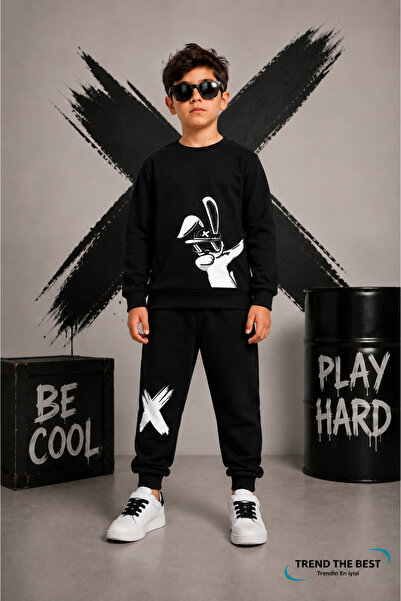 TREND THE BEST Trendin En İyisi Trening negru unisex pentru iarnă, pentru fet...