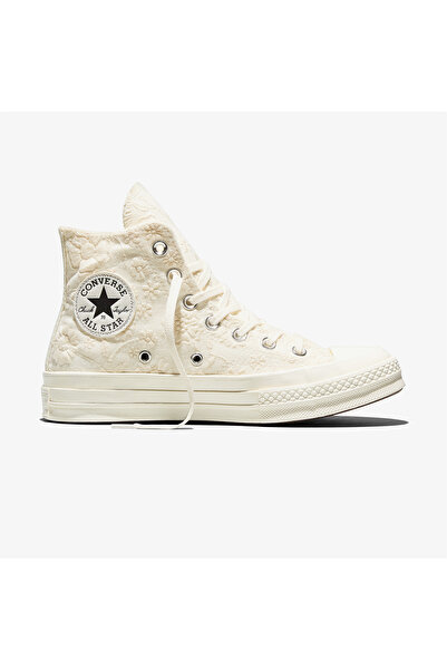 Converse Chuck 70 Unisex Çiçek Desenli Krem Sneaker