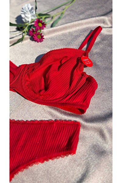 La Linaa Set sutien din bumbac pentru femei de mărime mare, cu slip confortabil fără cupă
