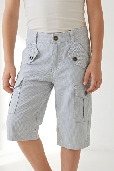 OEM Pantaloni scurti de vara pentru baieti, stil bermude cargo cu dungi fine ...