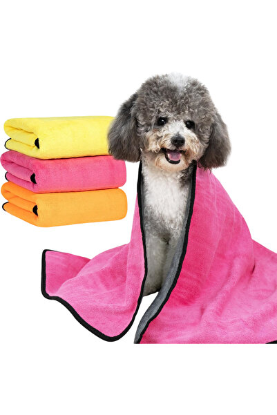 OtherMax Prosop pentru Câini și Pisici Super Absorbant cu Uscare Rapidă Set 3...