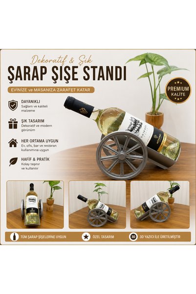 Dekoratif Şarap Şişesi Standı - Şaraplık