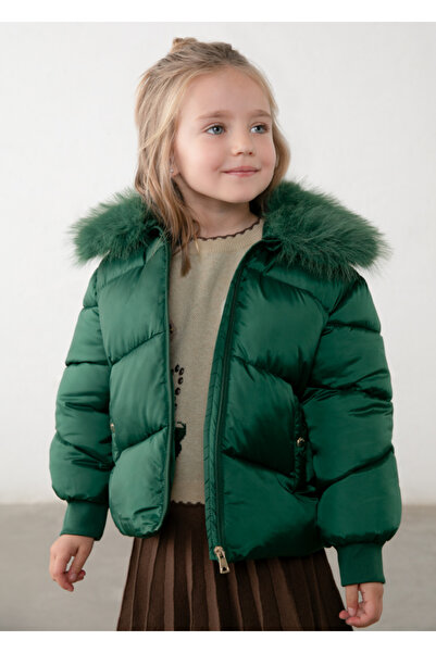 MAYORAL Girl's Fur Coat Botella 4421