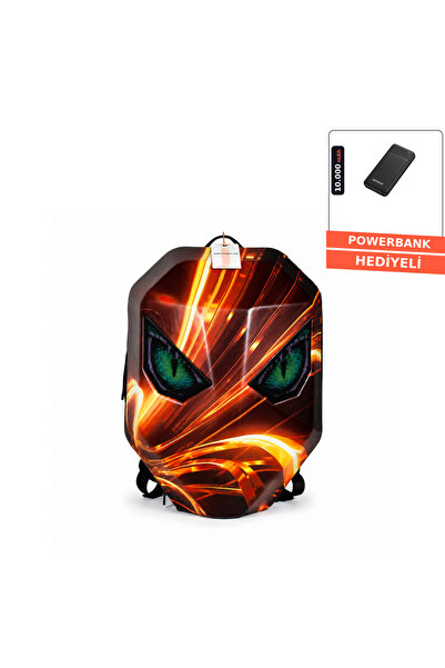 jarmend LED Gözlü Motosiklet Sırt Çantası Kask Bölmeli Sert Kabuk Motorcu Çan...