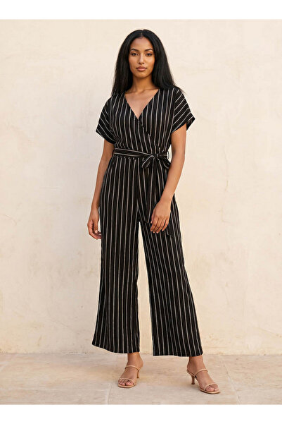 FAV Youth Textured Wrap Jumpsuit with Tie-Up Belt