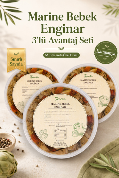 venefis Marine Bebek Enginar 3'lü Avantaj Seti 480 Gr x 3