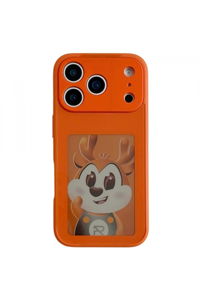Danex Калъф за Apple iPhone 17 Pro, DANEX, Персонализиран E-Ink дисплей, Оранжев
