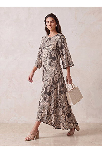 FAV Smart Paisley Print Trapeze Maxi Dress