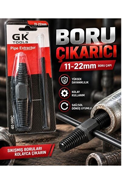 GÜMRÜK BEY Kırık Musluk Sökme Aparatı Ters Kılavuz Sıkışmış Boru Çıkarıcı Set...
