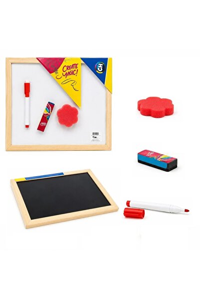 Bsr Tabla magnetica, fata-verso, suprafata pentru marker+creta, accesorii inc...