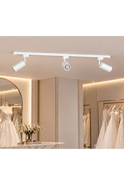 avizade ALESSA 3'lü Beyaz Metal Modern Ray Spot Avize LED GU10 Duy Uyumlu Har...