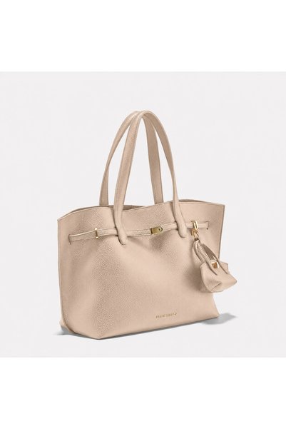 Black Ribbon Maxi Boy Women's Beige Tote Bag - Dora