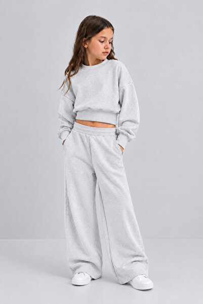 haha Girl's Oversize Sweatshirt Wide Leg Sweatpants Set 2-Piece Winter Sports...