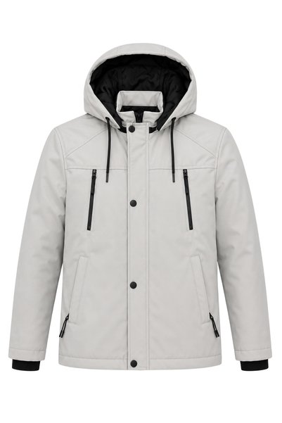 SİVAİST Erkek Beyaz Softshell Mont Kapüşonlu Kışlık Suya Dayanıklı Fermuarlı ...