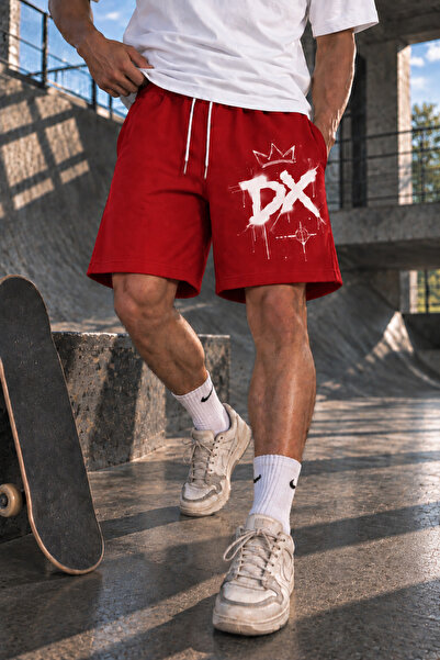 DAXİS Sportwear Company شورت رجالي مطبوع بقصة فضفاضة، شورت كاجوال للارتداء ال...