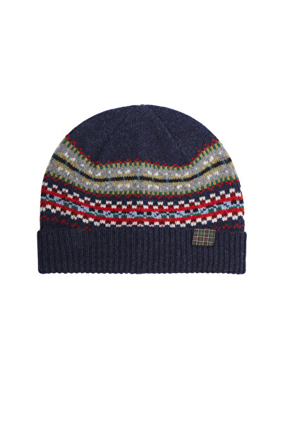 Barbour Scottish Fairisle Knitted Bere NY91 Navy