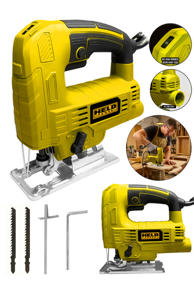 held power Devir Ayarlı Dekupaj Testere Seti (Ahşap ve Metal Kesme Makinesi)