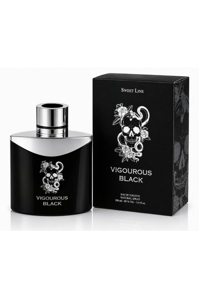 Sweetline Apă de toaletă pentru bărbați, Parfum bărbătesc Vigourous Black, ED...