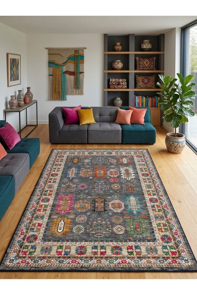 Rose'n Home Arte VN132-1 Klasik Desenli Renkli Dekoratif Salon Mutfak Koridor...
