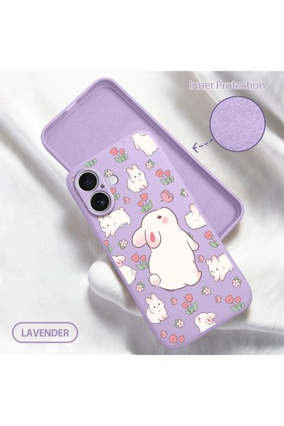 ucuc iPhone 16 Uyumlu İç Kadife Yüzey Kamera Koruması Anti-Darbe Silikon Kılı...