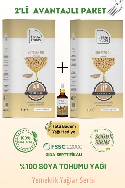 Las Frutas Yemeklik Soya Yağı 1 Litre 2'li