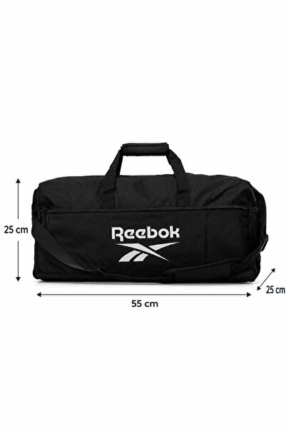 Reebok Unisex Fitness Spor Çantası Siyah Ayrı Ayakkabı Gözlü Omuz Askılı 55X25X25CM