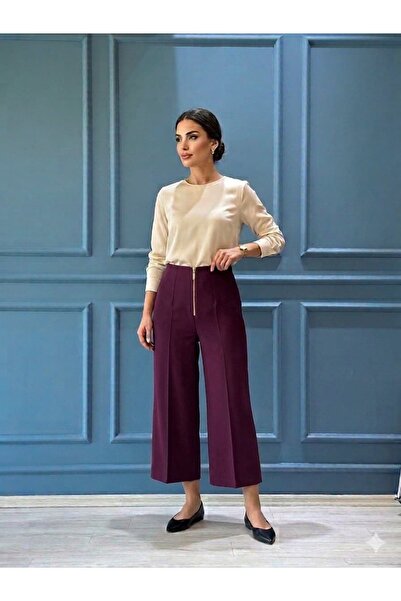 Sentez 5565 Queen Short Wide-Leg Pants Mulberry