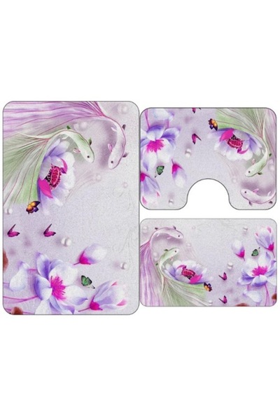 odjas Set de 3 covorașe de baie cu design de pești