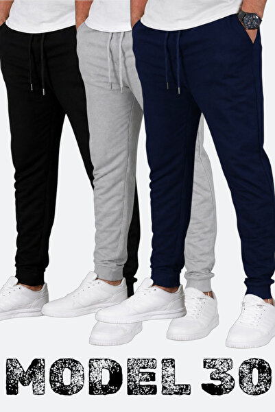 TORUK MAKTO Σετ 3 τεμαχίων Unisex Ριμπ Φούτερ Παντελόνια Φόρμας σε Κανονικό Μ...