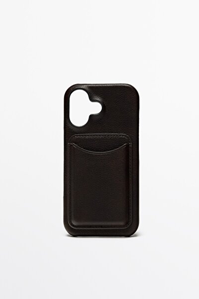 Massimo Dutti Napa deri iPhone 17 kılıfı