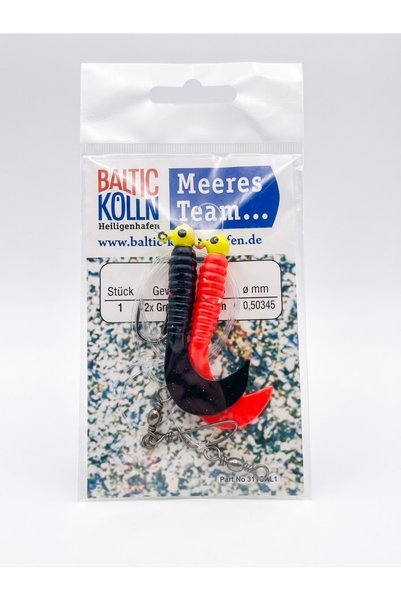 OEM Baltic Kölln 2'li Kıvrık Kuyruk Silikonlu Hazır Dip Oltası Takımı - 0.50 ...