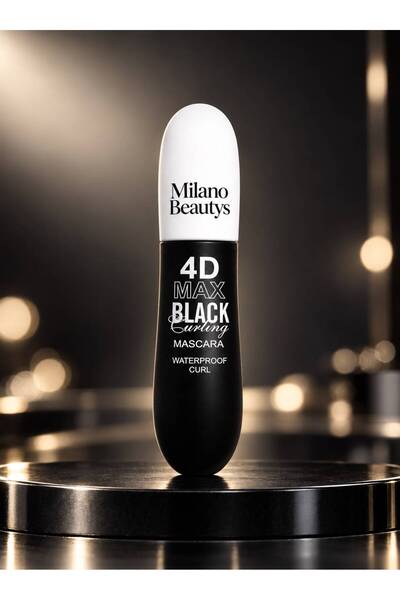MİLANO BEAUTYS ماسكارا 4D ماكس بلاك كيرلينج المقاومة للماء باللون الأسود