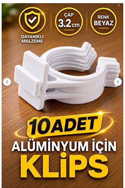 FREKANS Alüminyum Baza Klipsi Mutfak Dolap Tezgah Alt Kısım Kapatma Kılips Mo...