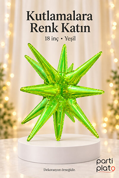era balon Green Polar Star Foil Balloon 18 Inch – Shiny Star Birthday, Party,...