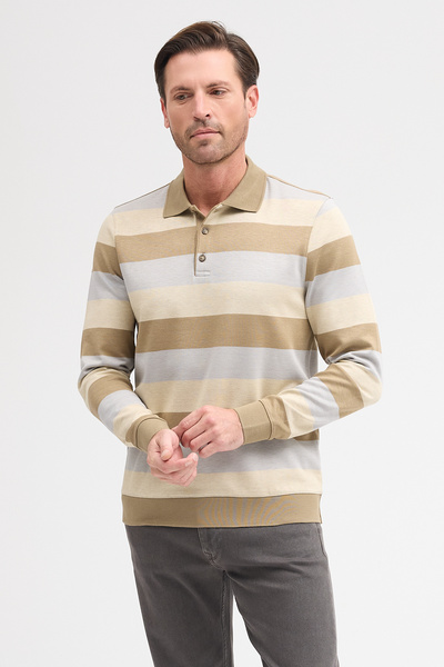 ENQUE Men's Polo Neck Long Sleeve Sweatshirt